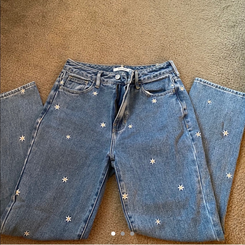 Flower printed pacsun mom jeans